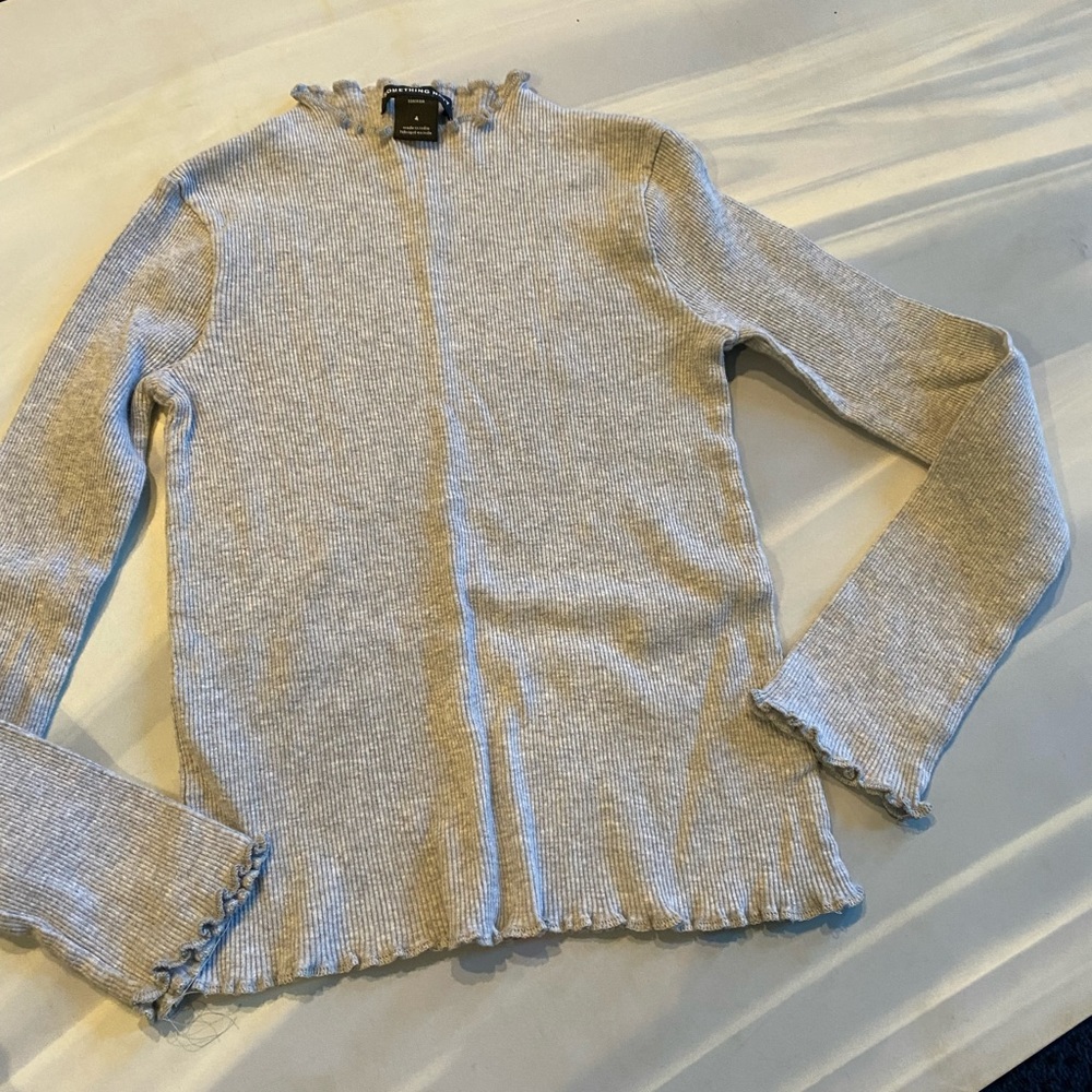 Something navy ribbed shirt